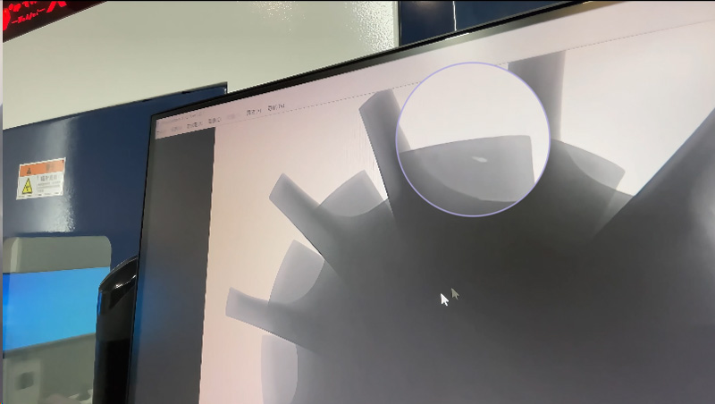 X射线检查机透视叶轮缺陷效果图