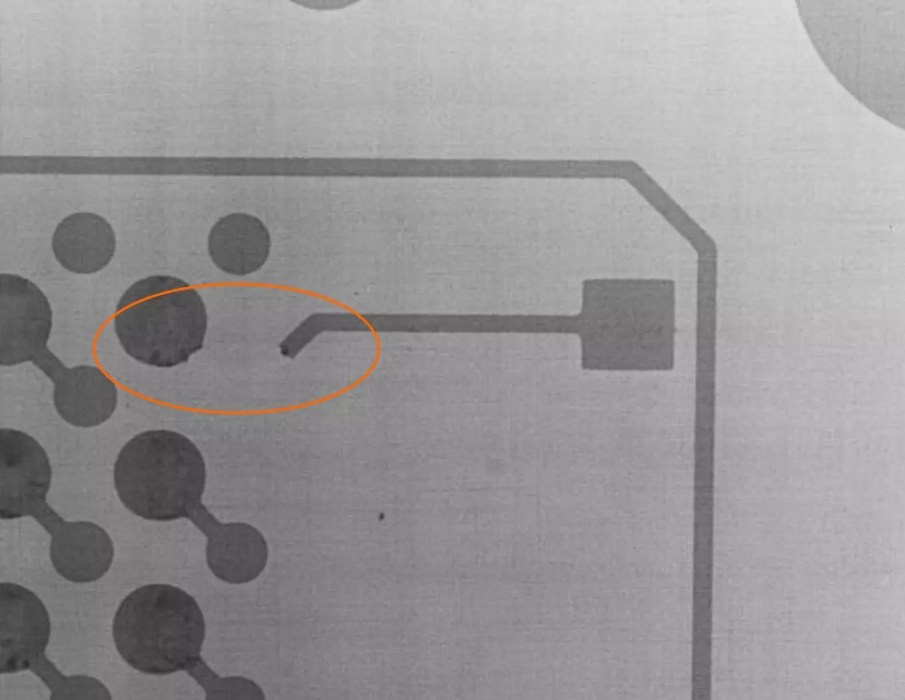 Xray检测出肉眼难以发现的PCB内部断线