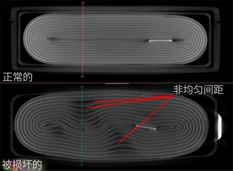 X-ray电池检测横截面显示图 X-ray电池检测横截面显示图