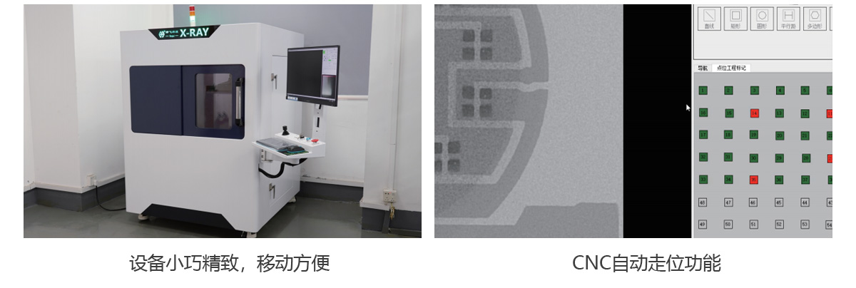 骅飞S82X-ray检测设备优势：设备小巧精致，移动方便-CNC自动走位